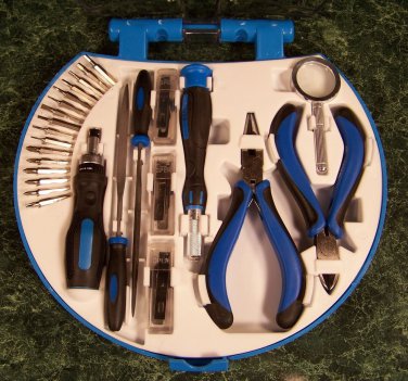 38pc JEWELRY & HOBBY TOOL KIT with CASE Pliers screw driver Knife Magnifying