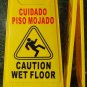 2 WET FLOOR SIGNS yellow safety sign for mop floors new 25 inches Tall