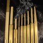 9pc. SOLID BRASS PUNCH SET new chisel non sparking pin
