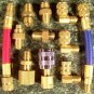 11pc MANIFOLD GAUGE ADAPTER SET ac Brass Air Conditioning Adapters New a c freon