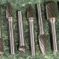 8pc 1/4 Large Head CARBIDE BURR SET new grind sand file