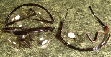 6 pair CLEAR SAFETY WORK GLASSES Polycarbonate Lense Adjustable ANSI Approved