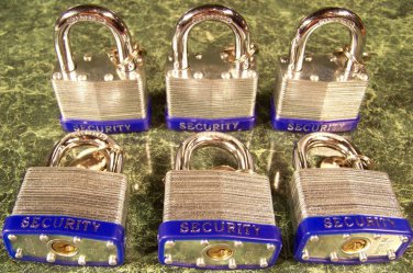 6pc 2 inch Security LAMINATED PAD LOCKS Keyed Alike NEW lock