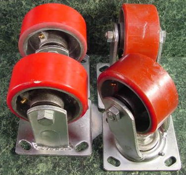 4pc. 4" STEEL WHEELS new caster swivel tire wheel