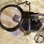 2 LED HELPING HAND HOLDER with MAGNIFIER and CLAMP 3rd hand help  jewelry coin