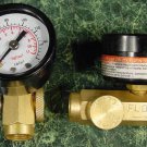 160 PSI INLINE BRASS AIR REGULATOR w/GAUGE new tool reg control filter regulate