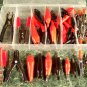60pc ALLIGATOR CLIP BATTERY CLAMP ASSORTMENT with CASE New Lead end wire roach