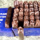36pc Big 3/8" LETTER NUMBER STAMP SET New stamper punch