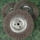 3pc 6 " BENCH GRINDER WIRE WHEELS new wheel sand polish