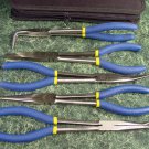 5pc 11 " Super LONG NOSE PLIERS SET with Zipper Storage Bag Brand New big plier