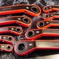 10pc SAE / METRIC OFFSET RATCHETING BOX WRENCH SET tool Medium Fine Ratchet Gear