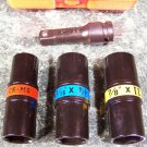 4pc 1/2 inch Drive FLIP OVER 2-1 AIR IMPACT SOCKETS SAE and Metric