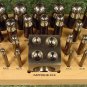 24 pc DAPPING PUNCH SET with BLOCK upto 1 inch ball new