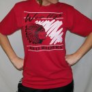 Vintage 80's WEIR HIGH Red Riders T-Shirt InDiAn Red Medium