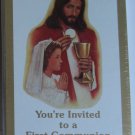 First Communion Invitation Cards - Girl, 8pk