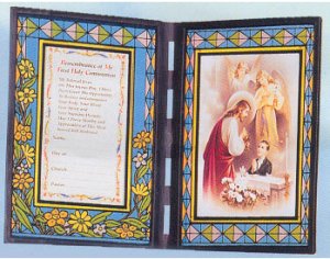 First Communion Stained Glass Plaque/Frame