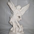 St. Michael The Archangel - Marble Statue - White