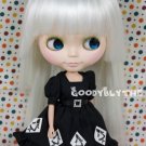 12" Goodyblythe Blythe Hair Wig White Double Layer W216