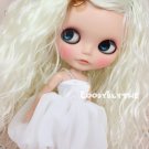 Goodyblythe Blythe Hair Wig White Curly W/hairpin W44