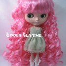 12" Goodyblythe Hair Wig for Blythe Pink Curl W56
