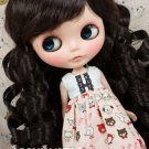 12" Goodyblythe Blythe Hair Wig Dark Brown Curl W315