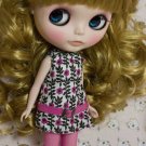 Goodyblythe Outfit Pink Flower A-line Blythe Dress D32