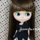 Goodyblythe Blythe Hair Wig Dark Brown w/ Bun Cute W208