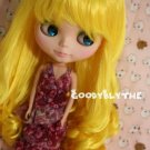 12" Goodyblythe Hair Wig for Blythe Yellow Curl W149