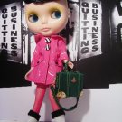 Blythism Pink PVC Trend Coat C340p fit Blythe / Pullip