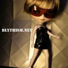 Blythism Black Leather Tube Dress fit Blythe D094b(F)