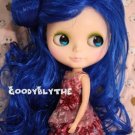 12" Goodyblythe Hair Wig for Blythe Blue w/Bun W168