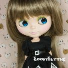 12" Goodyblythe Blythe Hair Wig Antique Grey w/Bow W199