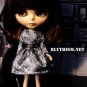 Blythism Blue Pattern Dress fit Blythe / Pullip D109(F)