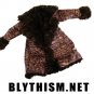 Blythism Brown Embrossed Leather Coat J023br fit Blythe