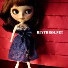 Blythism Blue Bow dress fit Blythe / Pullip D100bl(F)