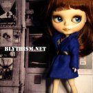 Blythism Blue Coat (w/ black Belt) J043bl(F) fit Blythe