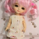 5.5" Goodyblythe Lati Yellow Hair Wig Pink pigtail LW29