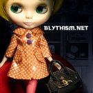 Blythism Orange Dots Raincoat J018or(F) fit Blythe