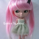 12" Goodyblythe Blythe Hair Wig Pink Color Pigtail W59