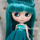 Goodyblythe Hair Wig fit 12" Blythe Green with Bun W260
