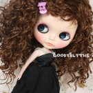 12" Goodyblythe Blythe Hair Wig Dark Brown Curl W164