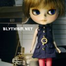 Blythism Navy Blue Vest Dress D062db(F) fit Blythe