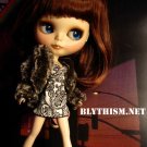 Blythism Grey Fur Coat J045(F) fit Blythe / Pullip