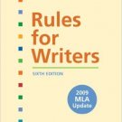 Rules for Writers with Tabs with 2009 MLA Update 6th Edition - Diana Hacker - isbn 0312593406
