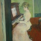 Loving Vicent Van Gogh - Marguerite Gachet At The Piano by Anne Kluza ( Poster )