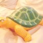 Huge hand painted glazed TERRA COTTA TURTLE 14" long