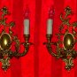 Pair of Original Baroque Dual Arm Wall Sconce Lamps FREE SHIP