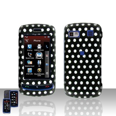 Polka Dot Cover Case Snap on Protector+ LCD Screen Cover +Car Charger for LG Xenon GR500