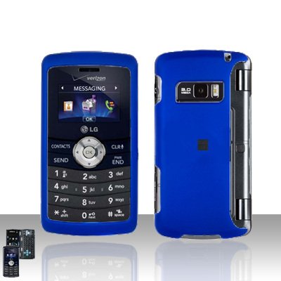 Blue Cover Case Rubberized Snap on Protector + LCD Screen Cover for LG env3 VX9200