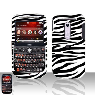 HTC Dash 3G S522 Zebra Cover Case Rubberized Snap on Protector